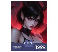 Rompecabezas para Adultos De 1000 Piezas Anime Gothic Demon Girl Rompecabezas para Adultos Juguetes Antiestrés Corte De Precisión Interacción Entre Padres E Hijos 52x38cm/1000pcs