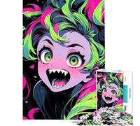 Rompecabezas para Adultos de 1000 Piezas Anime Monster Girl Juego Imposible Juguetes educativos Regalos de Amigo Invisible para la diversión Familiar (tamaño 38x52cm)
