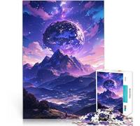 Rompecabezas para Adultos de 1000 Piezas Anime Montaña Cosmos Juguete Educativo de Aprendizaje Adecuado para decoración de Escritorio. 75x50cm