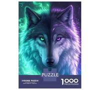 Rompecabezas para Adultos De 1000 Piezas Anime Mystical Wolf Rompecabezas Juegos Relajantes Decoración De Pared Oferta como Regalos para Toda La Familia 52x38cm/1000pcs