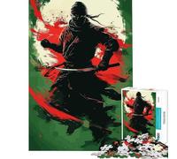 Rompecabezas para Adultos de 1000 Piezas Anime Verde Japón Shinobi Juego de ingenio Juguete Intelectual Regalo de cumpleaños difícil (tamaño 38x52cm)