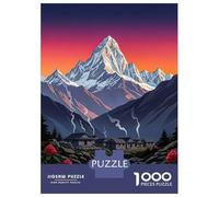 Rompecabezas para Adultos De 1000 Piezas Annapurna Circuit Nepal Mountain Village Rompecabezas para Adultos Juego Familiar para Aliviar El Estrés Cumpleaños Y Navidad 52x38cm/1000pcs