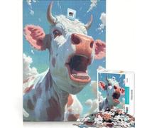 Rompecabezas para Adultos de 1000 Piezas: Annie la Vaca Que ríe, Juguetes antiestrés, Ideal para la interacción Entre Padres e Hijos, cumpleaños 50x75cm