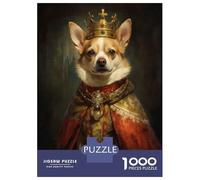 Rompecabezas para Adultos De 1000 Piezas Anthropomorphic King Dog Rompecabezas para Adultos Juegos Relajantes Desafío Difícil Actividades Divertidas En Casa 38x26cm/1000pcs
