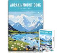 Rompecabezas para Adultos de 1000 Piezas,Aoraki Mount Cook NTL Park,Juegos educativos,patrón de ensamblaje,Juguete Educativo,tamaño 50x75cm