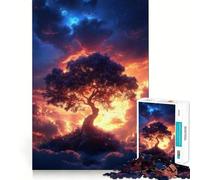 Rompecabezas para Adultos de 1000 Piezas,Árbol Celestial de la Vida,Arte Finamente Tallado,Juego para Estimular la Mente,Tiempo de Relajación, (38x52cm)