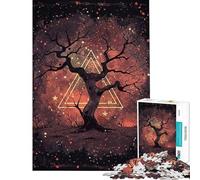 Rompecabezas para Adultos de 1000 Piezas Árbol de la Sabiduría Estrellada Juegos de relajación para Adultos Regalo de cumpleaños (Tamaño 38x52cm)