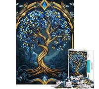 Rompecabezas para Adultos de 1000 Piezas Árbol de la Vida Dorado Rompecabezas para Adultos Juegos Familiares Regalos para Mujeres Un Reto para completar (tamaño 38x26cm)