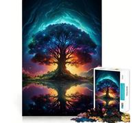 Rompecabezas para Adultos de 1000 Piezas Árbol de la Vida Yggdrasil, Corte preciso, Divertido Juego de ingenio, Actividad de Ocio para cumpleaños (50x75cm)