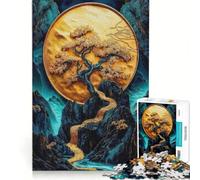 Rompecabezas para Adultos de 1000 Piezas Árbol Dorado, Sendero de montaña, Juguete Educativo, para Pasar el Tiempo en casa, Regalo de cumpleaños, Regalos 38x52cm