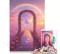Rompecabezas para Adultos de 1000 Piezas: Arco Floral hacia un Mundo de ensueño, Juegos Familiares, análisis y lógica, para Fortalecer el Amor en Pareja 38x26cm