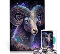 Rompecabezas para Adultos de 1000 Piezas Aries el Carnero Entrena tu Cerebro y Tus Manos Cada Pieza es única: un desafiante y Divertido Juego Familiar 38x26cm