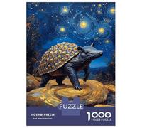 Rompecabezas para Adultos De 1000 Piezas Armadillo-Turtle Hybrid Under Starry Night Rompecabezas para Adultos Juegos Relajantes Pero Divertidos Y Humorísticos para Cumpleaños, Navidad 38x26cm/1000pcs