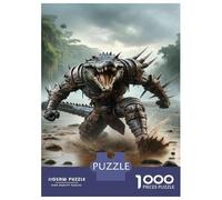 Rompecabezas para Adultos De 1000 Piezas Armored Crocodile Fantasy Artwork Rompecabezas para Adultos Juegos De Relajación Decoración De Pared Desafío Educativo 38x26cm/1000pcs