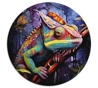 Rompecabezas para Adultos de 1000 Piezas, Art Chameleon, Juego Interactivo Familiar, decoración del hogar, Regalo para el Cerebro (67,5 x 67,5 cm)