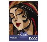 Rompecabezas para Adultos De 1000 Piezas Art Deco Woman Painting Rompecabezas para Adultos Juguete Decoración De Pared Mejora La Memoria Cumpleaños 70x50cm/1000pcs