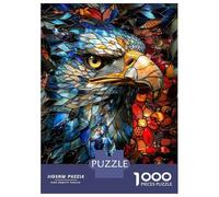 Rompecabezas para Adultos De 1000 Piezas Art Nouveau Glass Eagle Rompecabezas para Adultos Juegos Familiares Decoración Perfecta Cumpleaños Y Navidad 70x50cm/1000pcs