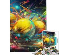 Rompecabezas para Adultos de 1000 Piezas Arte Abstracto Espacial Juguete para decoración de Pared análisis y lógica cumpleaños y Navidad (tamaño 38x52cm)