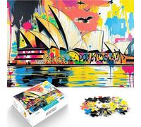 Rompecabezas para Adultos de 1000 Piezas Arte de Grafiti en la Ópera de Sídney para divertirse en Familia Gran Regalo 52x38cm