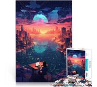 Rompecabezas para Adultos de 1000 Piezas Arte de Internet Madera，Apto para Mayores de 14 años. para la Noche de Juegos y diversión Familiar Gran Regalo。tamaño：50x75cm/19.68x29.52pulgada