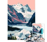 Rompecabezas para Adultos de 1000 Piezas Arte de la Naturaleza Glaciar de Alaska Juego práctico desafío para la Inteligencia Cerebral Juguetes adictivos Regalos de cumpleaños para Mujeres 38x52cm