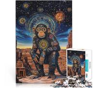 Rompecabezas para Adultos de 1000 Piezas Arte de Mono de fantasía Juguete Educativo Intelectual descompresor Buen Regalo 38x26cm