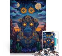 Rompecabezas para Adultos de 1000 Piezas Arte de Mono de fantasía Juguetes para aliviar el estrés Decoración 38x26cm