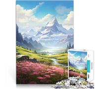 Rompecabezas para Adultos de 1000 Piezas Arte de montaña de Verano Juegos educativos Decoración del hogar Buen Regalo 38x26cm