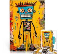 Rompecabezas para Adultos de 1000 Piezas Arte de Robot de Grafiti Entrena tu Cerebro y Tus Manos Toda la Familia. 75x50cm