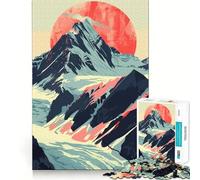 Rompecabezas para Adultos de 1000 Piezas Arte de un Lago al Atardecer en Alaska,articulaciones afiladas,Juguete Que desafía la Mente,diversión Tranquila,Arte navideño para el hogar (38x26cm)