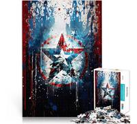 Rompecabezas para Adultos de 1000 Piezas Arte Decorativo con Estrellas Militares de EE. UU. Alivio del estrés Una Obra de Arte 38x26cm