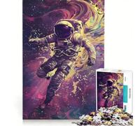 Rompecabezas para Adultos de 1000 Piezas Arte del Astronauta líquido Juegos Familiares análisis y lógica para Mejorar el Amor Entre Parejas 50x75cm