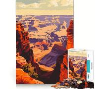 Rompecabezas para Adultos de 1000 Piezas,Arte del Gran Cañón de Arizona,Corte Premium,Juego de Habilidad Mental,diversión sin Preocupaciones,decoración navideña para Pared (38x52cm)