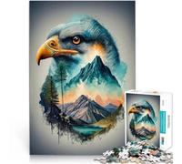 Rompecabezas para Adultos de 1000 Piezas Arte del halcón Juguete Educativo Intelectual descompresor Grandes Regalos y Juguetes 38x26cm