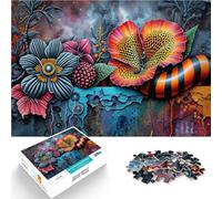 Rompecabezas para Adultos de 1000 Piezas Arte Floral Surrealista Hecho de cartón para Mayores de 14 años para la decoración del hogar Ideas de Regalos tamaño:26x38cm/10.24x14.96pulgada