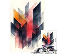 Rompecabezas para Adultos de 1000 Piezas Arte geométrico Abstracto Juguetes de Bricolaje Regalo Divertido Juego Educativo para Mejorar el Amor en Pareja tamaño 38x26cm