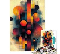 Rompecabezas para Adultos de 1000 Piezas Arte geométrico Abstracto Rompecabezas para Adolescentes Juego de ingenio Divertido y con Humor un Gran Regalo para los Amantes de los Videojuegos (38x26cm)