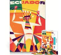 Rompecabezas para Adultos de 1000 Piezas,Arte geométrico de Ecuador,decoración de Bordes limpios,Juguete de desafío Mental,Juego Relajante,Regalo de Arte navideño (38x26cm)