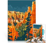 Rompecabezas para Adultos de 1000 Piezas Arte Natural del cañón Bryce Diversión Familiar Decoración de Pared cumpleaños y Navidad 75x50cm