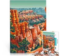 Rompecabezas para Adultos de 1000 Piezas Arte Natural del cañón Bryce Juego Intelectual Cada Pieza es única: un desafiante y Divertido Juego Familiar 52x38cm