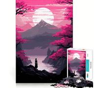 Rompecabezas para Adultos de 1000 Piezas,Arte pixelado del Bosque japonés,decoración de Ajuste, Juego de lógica y Habilidad,diversión Casual,Regalo de cumpleaños (38x52cm)