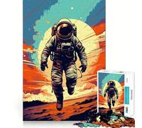 Rompecabezas para Adultos de 1000 Piezas,Arte Pop de astronautas,Arte de Bordes precisos,Juego de Habilidad Mental,Juego Tranquilo,Regalo de cumpleaños para la Mente (38x52cm)