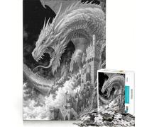 Rompecabezas para Adultos de 1000 Piezas: Asedio del Dragón, Juego práctico, Ideal para Pasar el Tiempo en casa Durante Las Vacaciones, con póster y Hoja de Preguntas a Juego 38x26cm