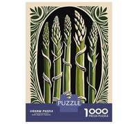 Rompecabezas para Adultos De 1000 Piezas Asparagus Art Nouveau Illustration Rompecabezas para Adolescentes Juego Práctico Decoración del Hogar 38x26cm/1000pcs