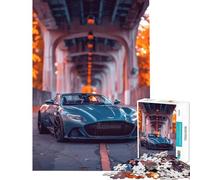 Rompecabezas para Adultos de 1000 Piezas Aston Martin Vantage bajo el Puente Juego de ingenio Juguete Intelectual Regalo de cumpleaños Difícil (tamaño 38x26cm)