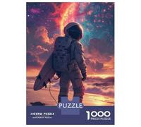 Rompecabezas para Adultos De 1000 Piezas Astronaut At Cosmic Beach Rompecabezas para Adultos Juegos Relajantes Decoración Cumpleaños 38x26cm/1000pcs