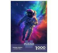 Rompecabezas para Adultos De 1000 Piezas Astronaut Rainbow Galaxy Rompecabezas para Adultos Juegos Divertidos para La Diversión Familiar Juego Desafiante Regalos 38x26cm/1000pcs