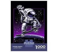 Rompecabezas para Adultos De 1000 Piezas Astronaut Skateboarding Poster Rompecabezas para Adultos: Juegos Prácticos De Análisis Y Lógica, Regalos para Amigos Y Familiares 70x50cm/1000pcs