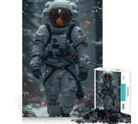 Rompecabezas para Adultos de 1000 Piezas Astronauta,articulaciones afiladas,Juego de desafío Mental,Juguete para Momentos de diversión y relajación,decoración navideña para el hogar (38x52cm)