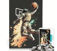 Rompecabezas para Adultos de 1000 Piezas: Astronauta, Baloncesto, Espacio, Juegos relajantes, Entrena tu Cerebro y Tus Manos, cumpleaños 50x75cm
